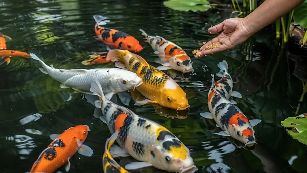 Ketahui perbedaan ikan koi import dan lokal berdasarkan harga, kontras warna, bentuk mata, struktur tubuh, hingga sifatnya agar tidak salah beli.(pinterest)