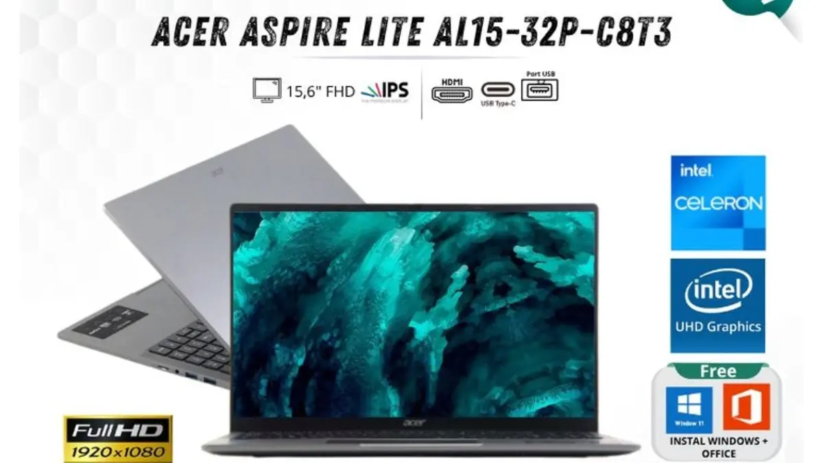 Acer Aspire Lite 15 AL141P R72B resmi hadir membawa Ryzen 7 5700U dan layar IPS 15 inci. Laptop performa tinggi harga Rp6 jutaan terbaik. (PINTEREST)