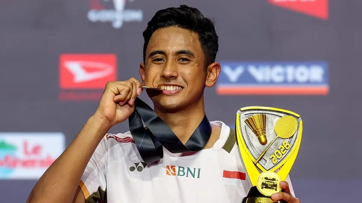 Alwi Farhan cerita soal tekanan tinggi di final Australia Open hingga detak jantung tembus 200. Kini incaran gelar BWF 750 dan 1000! (SC INSTAGRAM)