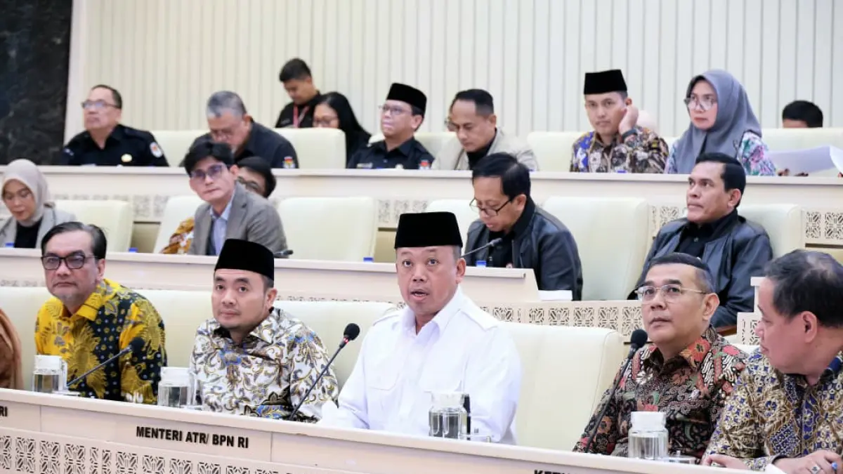 Menteri Nusron Laporkan Realisasi Anggaran Kementerian ATR/BPN Tahun 2025 kepada Komisi II DPR RI