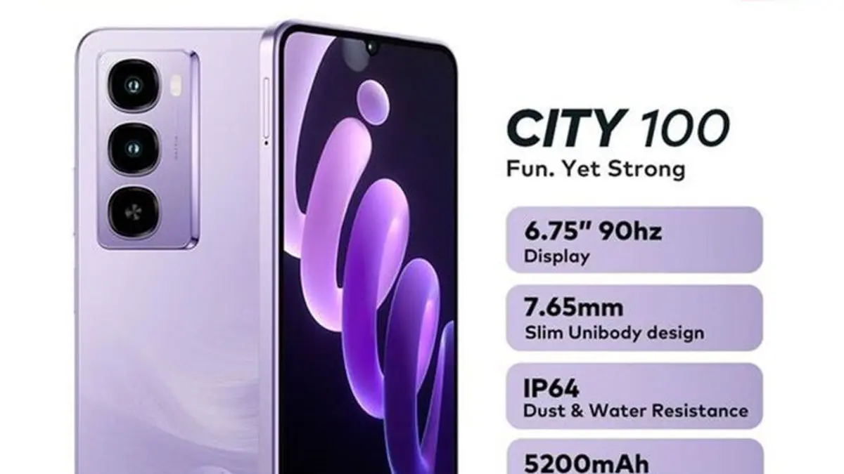 itel City 100 resmi dirilis di harga Rp1 jutaan usung bodi tipis 7,65 mm, sertifikasi IP64, memori UFS, layar 90 Hz, dan baterai 5.200 mAh. (PINTEREST)
