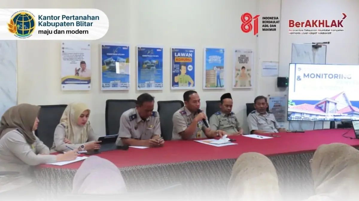  Kantor Pertanahan Kabupaten Blitar menggelar kegiatan Rapat Monitoring dan Evaluasi Penyelesaian PTSL dan PDDM Kantor Pertanahan Kabupaten Blitar 