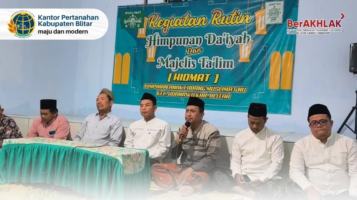  Kantor Pertanahan (Kantah) Kabupaten Blitar terus berkomitmen mempercepat program sertifikasi tanah wakaf di seluruh wilayah Kabupaten Blitar. 