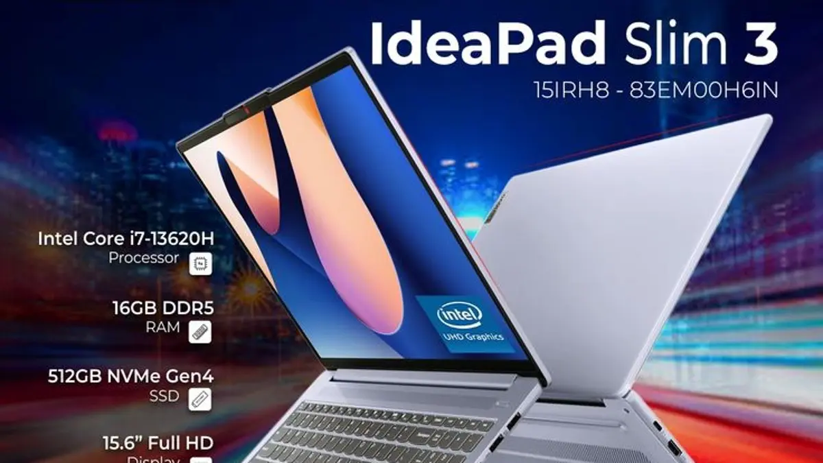 Lenovo IdeaPad Slim 3 resmi rilis harga Rp 6 jutaan. Cek spesifikasi Ryzen 3 7320U, SSD 512GB, RAM 8GB, dan ketahanan baterai di sini. (PINTEREST)