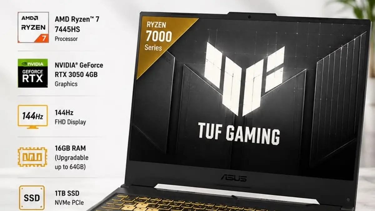 Review spesifikasi ASUS TUF Gaming A15 FA507 second: Berbekal Ryzen 7 7435HS, RTX 4050, dan layar 144Hz 100% sRGB yang kencang. (PINTEREST)