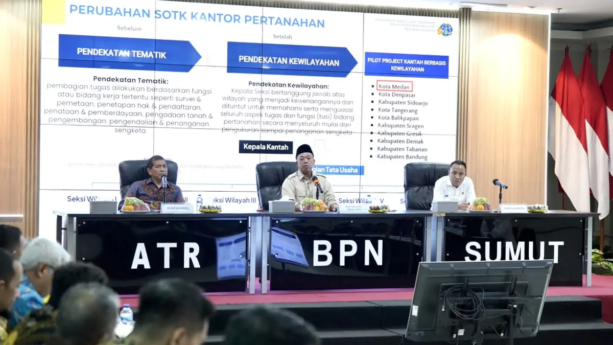 Pengarahan di Kanwil BPN Provinsi Sumatera Utara, Menteri Nusron Minta Jajaran Utamakan Kemudahan Layanan bagi Masyarakat