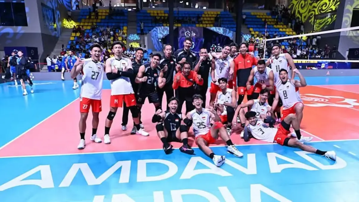 Hasil Timnas voli putra Indonesia vs Filipina berakhir 3-1. Garuda lolos ke semifinal AVC Cup 2026 sebagai juara Grup A dan akan menghadapi Vietnam. (Pinterest) 