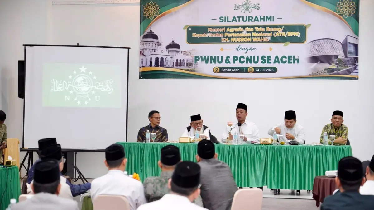Menteri Nusron Ajak PWNU dan PCNU Se-Aceh Percepat Sertipikasi Tanah Wakaf