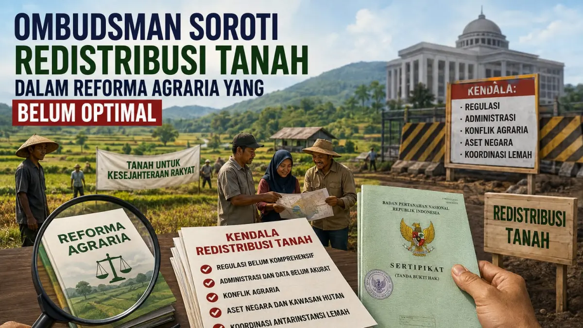Ilustrasi redistribusi tanah dalam program reforma agraria yang masih menghadapi sejumlah kendala.