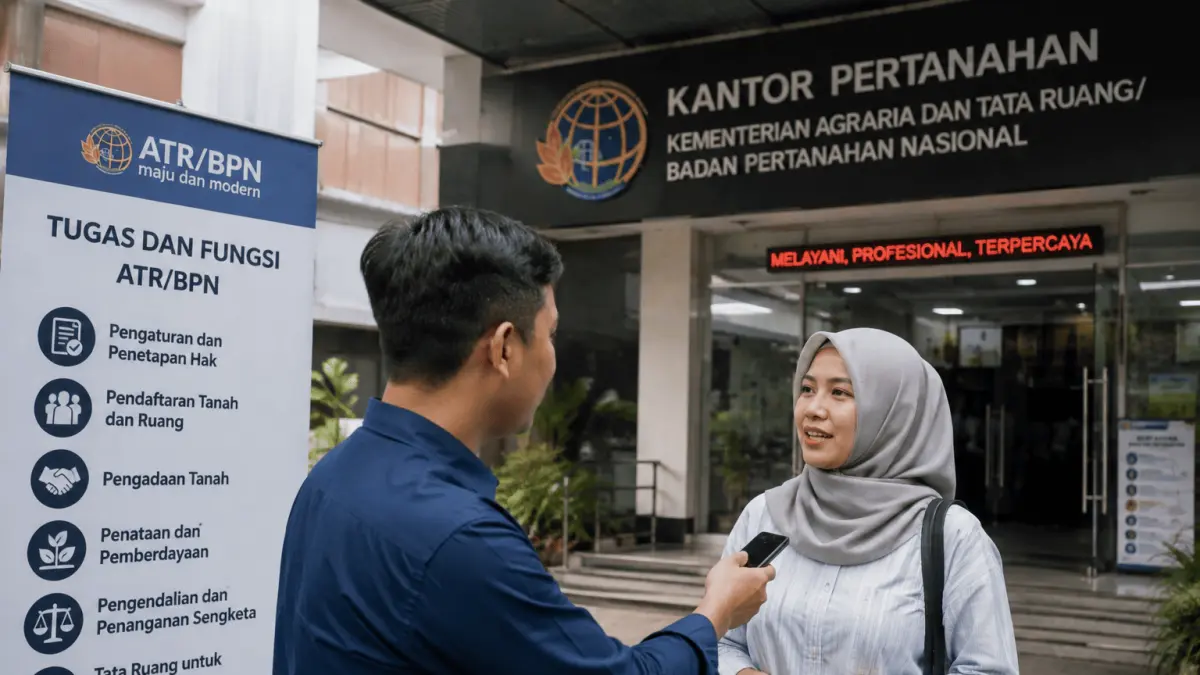 Sejumlah warga mengikuti wawancara terkait tingkat pemahaman masyarakat terhadap tugas dan fungsi Kementerian ATR/BPN, yang masih banyak dikenal sebatas pengurusan sertifikat tanah.