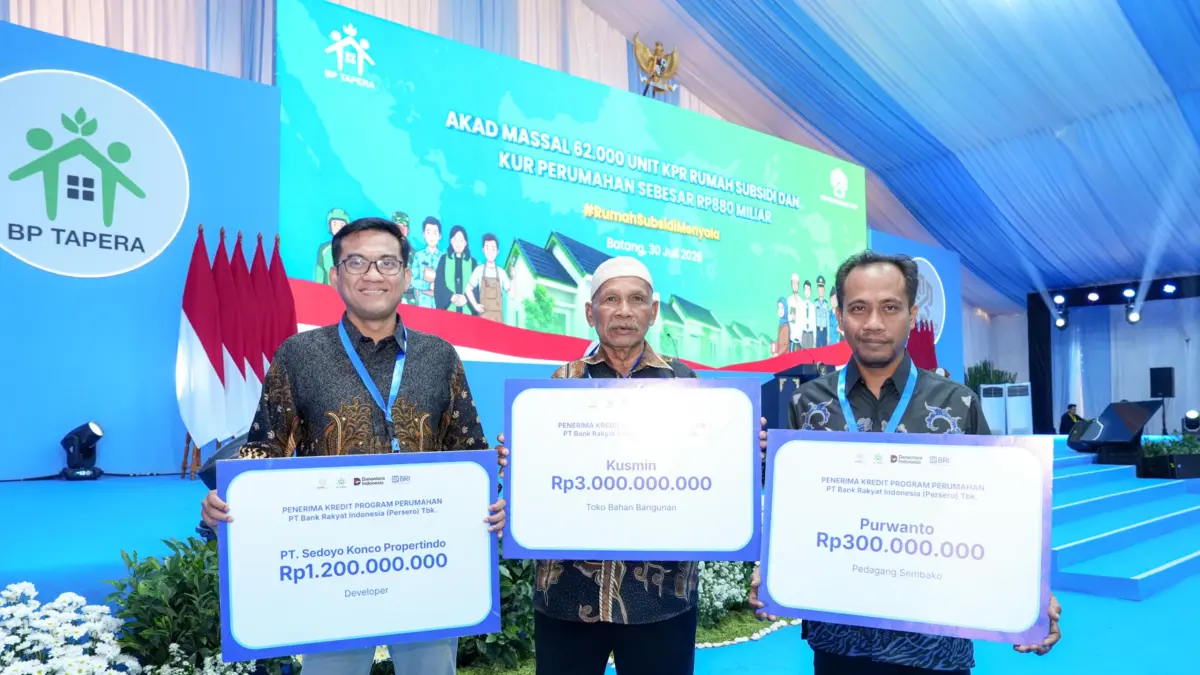 6.059 debitur BRI menjadi bagian dari sekitar peserta Akad Massal Debitur KPR Sejahtera FLPP secara nasional.