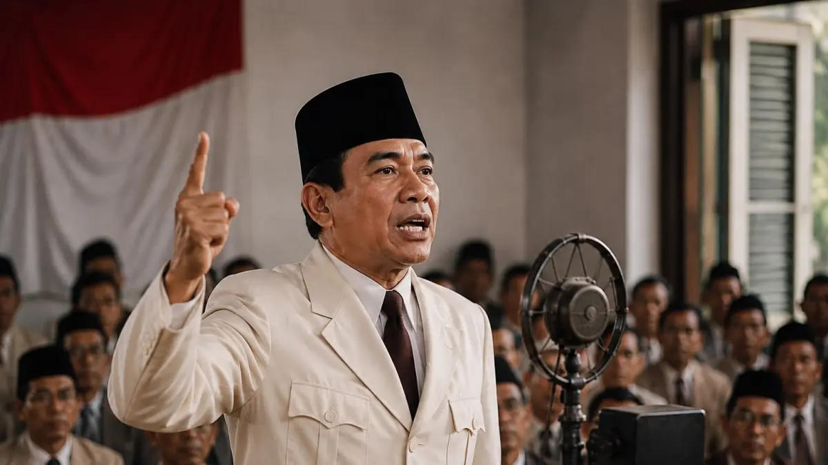 “Dalam pidatonya di hadapan dunia, Soekarno menegaskan bahwa Pancasila telah menjadi fondasi Indonesia sejak Proklamasi 1945 dan menjadi pedoman kehidupan berbangsa hingga kini.”