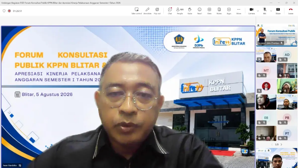 KPPN Blitar saat mengikut Forum Komunikasi Publik, Rabu (5/8)