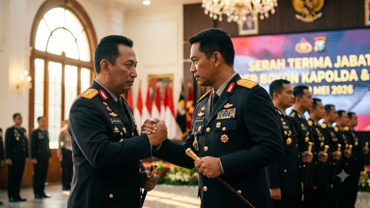 Mutasi Kapolri Mei 2026 mengganti sembilan Kapolda. Simak daftar pejabat baru Polri di Jawa Barat, Sumbar, NTB, hingga Sulawesi.