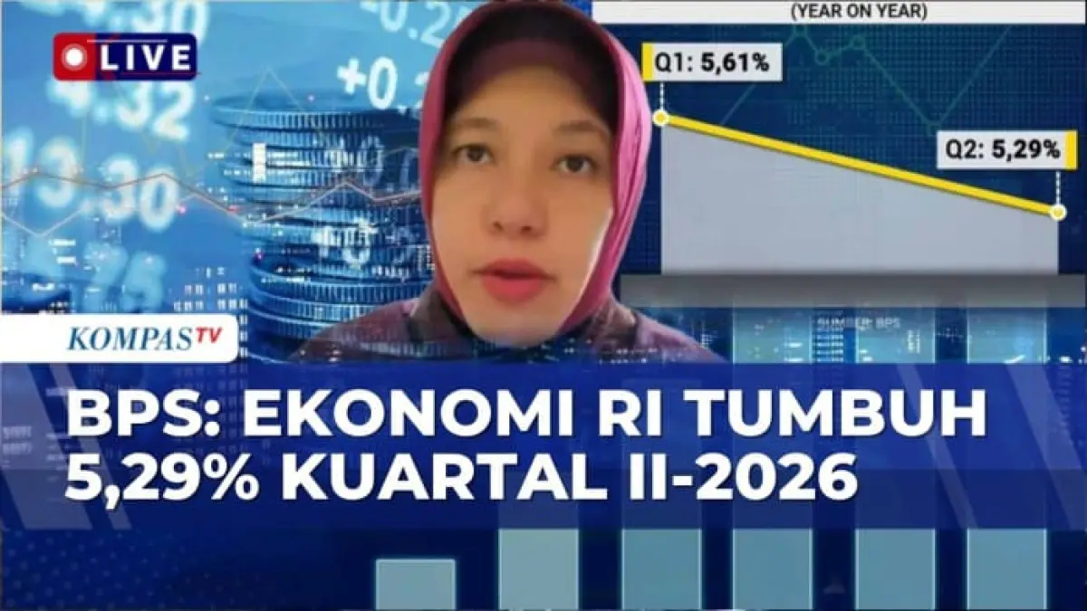 Ekonomi Indonesia kuartal II 2026 tumbuh 5,29 persen. BPS menyebut konsumsi rumah tangga, investasi, dan belanja pemerintah menjadi penopang utama.