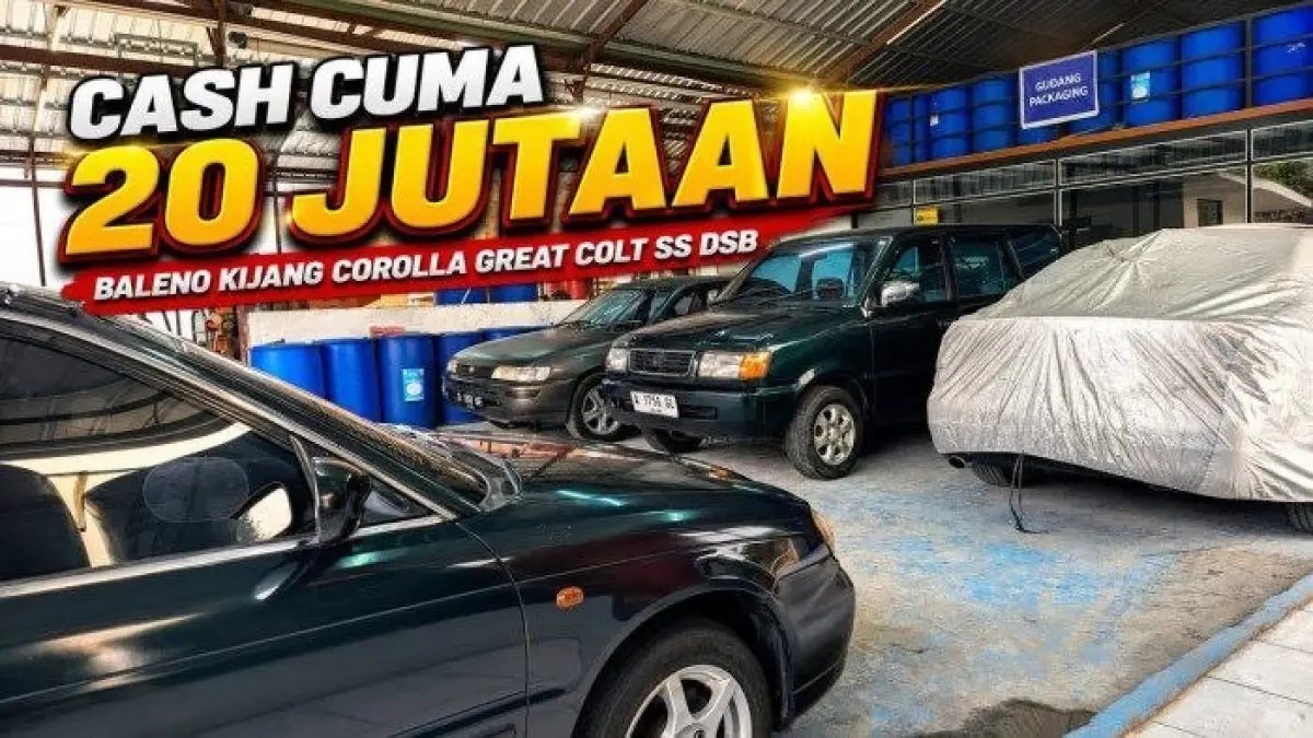Promo mobil bekas Agustusan di Bogor. Kijang LGX, Kijang SSX, Suzuki Baleno hingga Corolla Great dijual mulai Rp20 jutaan.