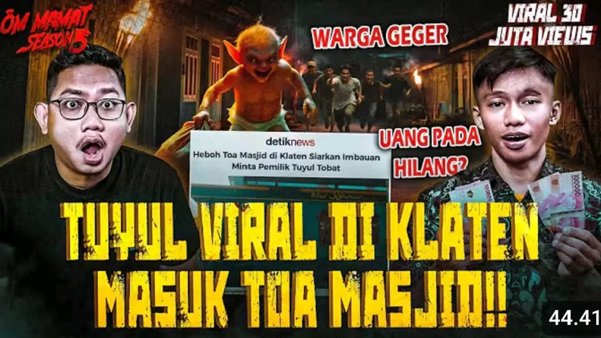 Tuyul Klaten viral setelah warga mengaku uang sering hilang. Rizki lalu mengimbau pemilik tuyul bertobat lewat pengeras suara masjid.