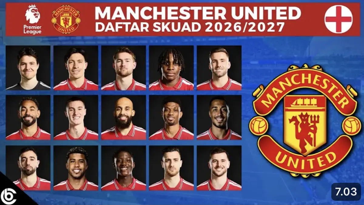 Daftar skuad Manchester United 2026-2027 diisi Benjamin Sesko, Bryan Mbeumo, dan Andre Santos. Mampukah Setan Merah meraih trofi?