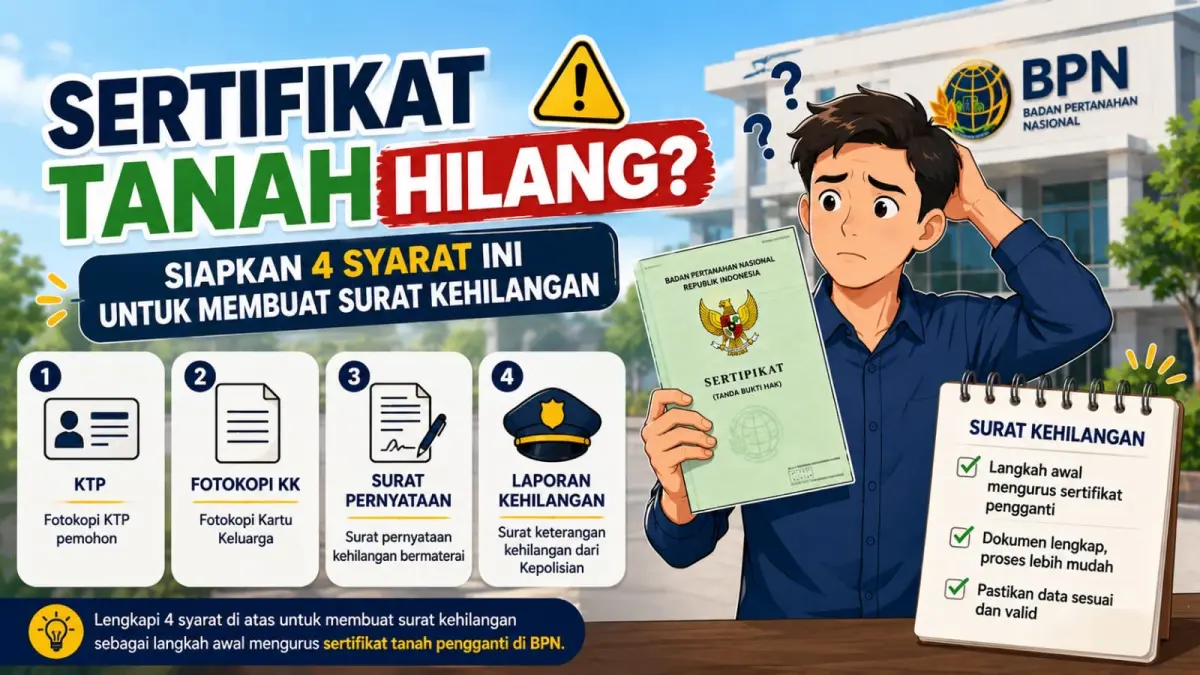 ilustrasi 4 syarat untuk membuat surat kehilangan