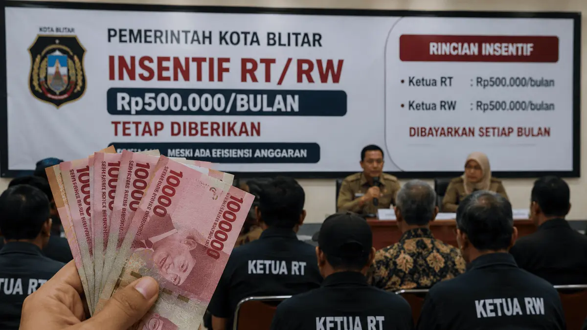 Ilustrasi: Insentif ketua RT/RW di Kota Blitar tetap sebesar Rp500 ribu per bulan meski terdapat efisiensi anggaran.