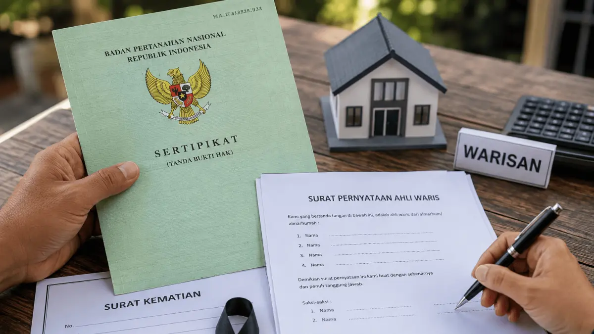 Proses balik nama sertifikat tanah warisan tanpa surat wasiat.