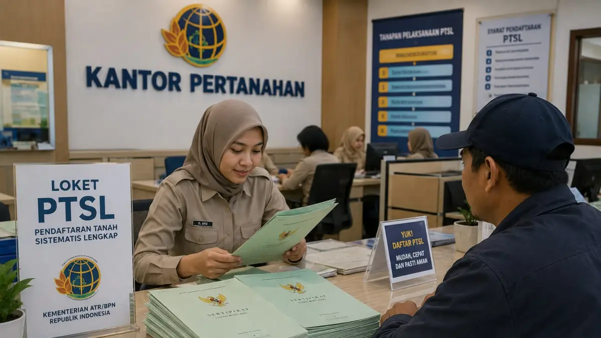 Proses pengajuan floating dan pemetaan bidang tanah dilakukan untuk menjaga data sertifikat secara digital.