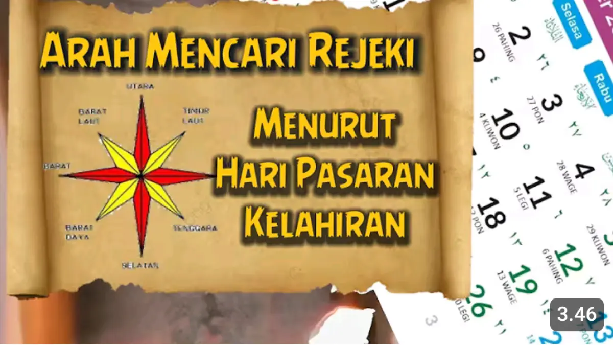 Arah rezeki berdasarkan weton dipercaya berbeda sesuai hari dan pasaran kelahiran. Simak daftar lengkap 32 weton dan arah mencari rezekinya.