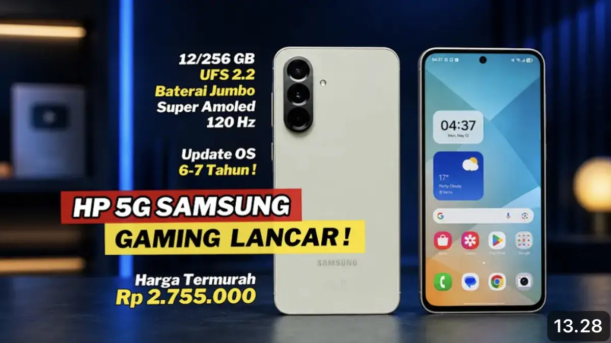 HP gaming Samsung murah 2026 hadir dengan performa kencang. Galaxy A57 5G, A56 5G, hingga A16 5G jadi pilihan terbaik untuk gamer.
