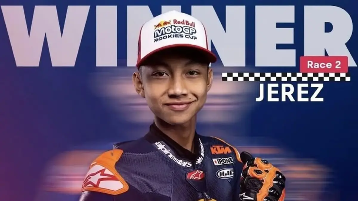 Kiandra Ramadhipa terbaru mencuri perhatian usai menang dramatis di Estoril. Start ketujuh, ia bangkit dan menaklukkan rival di lap terakhir. (PINTEREST)