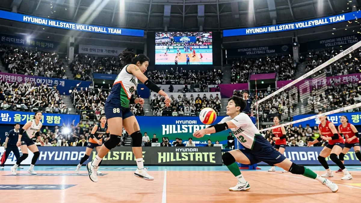 Megawati Hangestri kini satu tim dengan libero Kim Yong Geon yang dulu kesulitan menghadapi spike kerasnya. Hyundai Hill State makin diunggulkan.