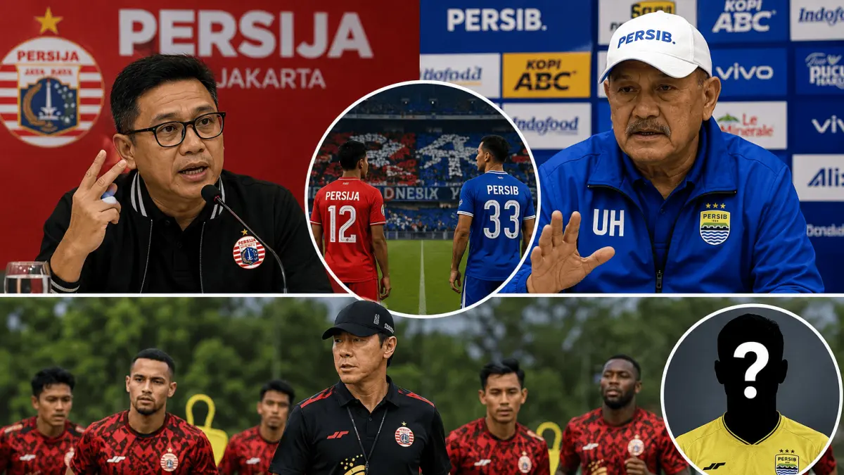 Persija Jakarta membidik double trofi musim 2026/2027, sementara Persib Bandung masih membuka peluang menambah kiper baru untuk memperkuat skuad. 🔴🔵⚽