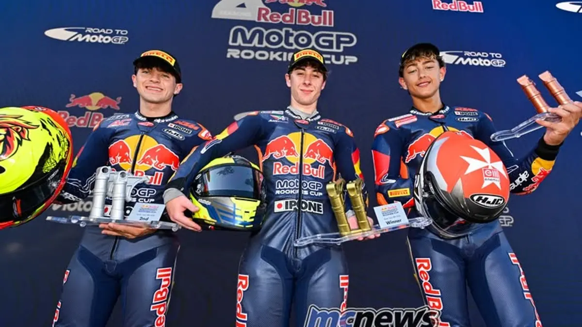 Red Bull Rookies Cup 2026 memasuki jeda musim panas. Kiandra Ramadhipa di posisi ketiga dan siap mengancam Fernandez di dua seri terakhir. (PINTEREST)