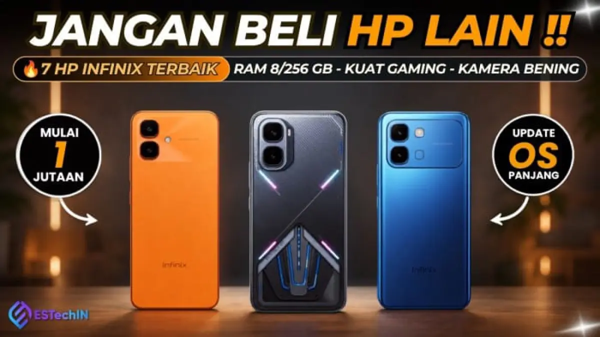 7 HP Infinix terbaik 2026 hadir dengan layar 144Hz, baterai jumbo hingga 6.500 mAh, dan performa gaming kencang dengan harga terjangkau.