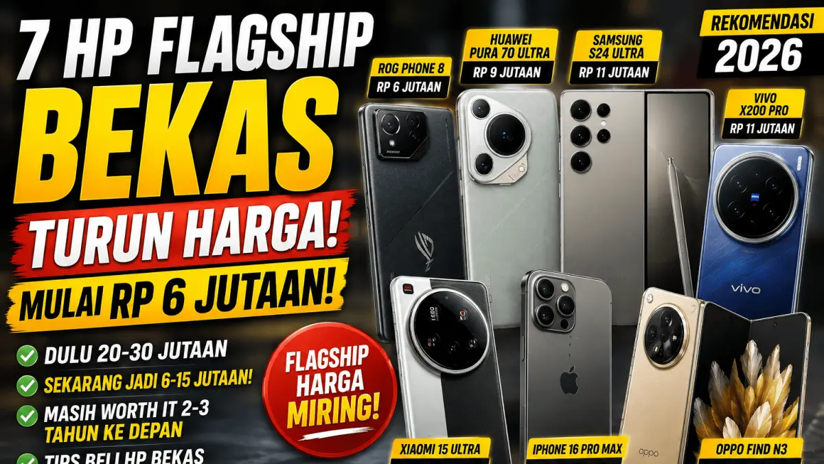 HP flagship bekas kini turun harga hingga Rp6 jutaan. Mulai ROG Phone 8 hingga S24 Ultra, mana pilihan yang paling worth it?