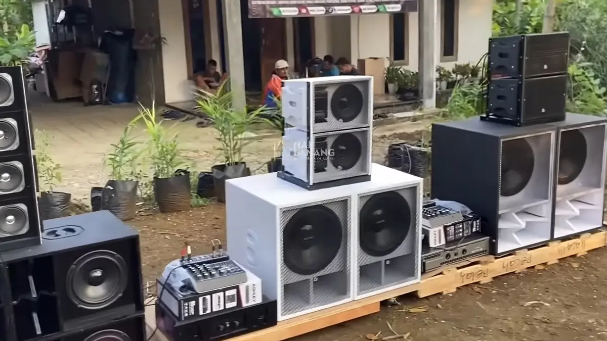 Harga sound horeg kecil dengan speaker 8 inci dan 4 inci, power 10 ampere, mixer 99 DSP, mic dan garansi. Simak spesifikasinya. (PINTEREST)