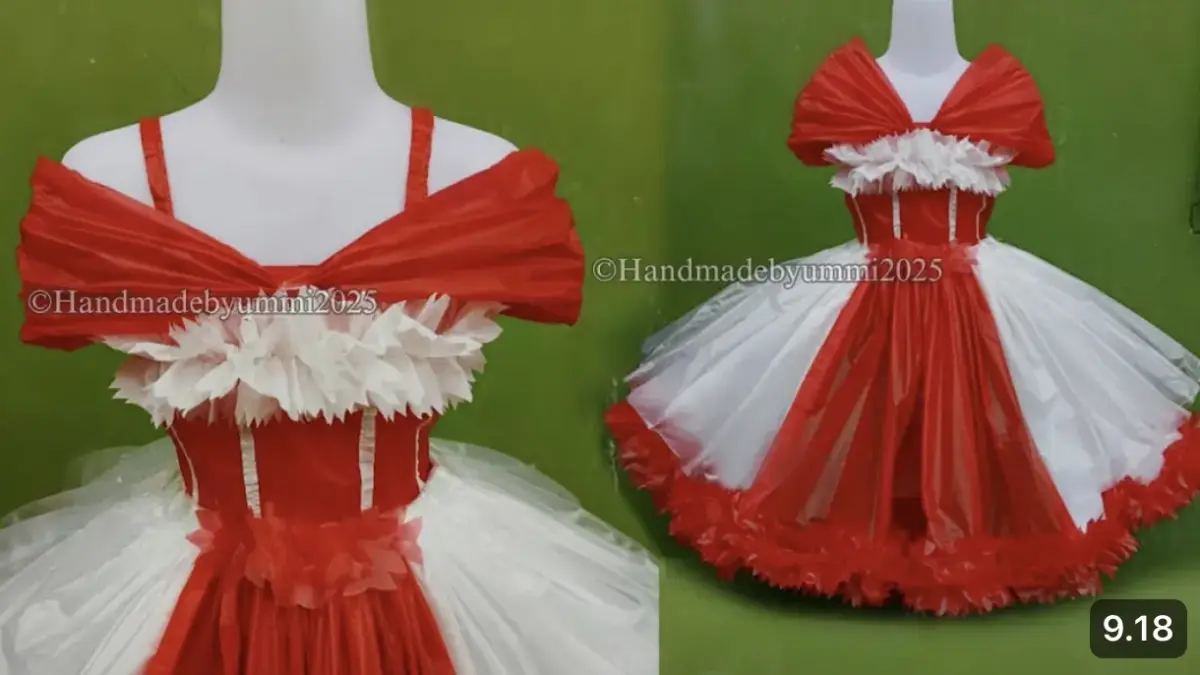 Tutorial kostum karnaval merah putih dari plastik kresek. Mudah dibuat, hemat biaya, dan cocok digunakan anak-anak saat lomba atau pawai kemerdekaan.