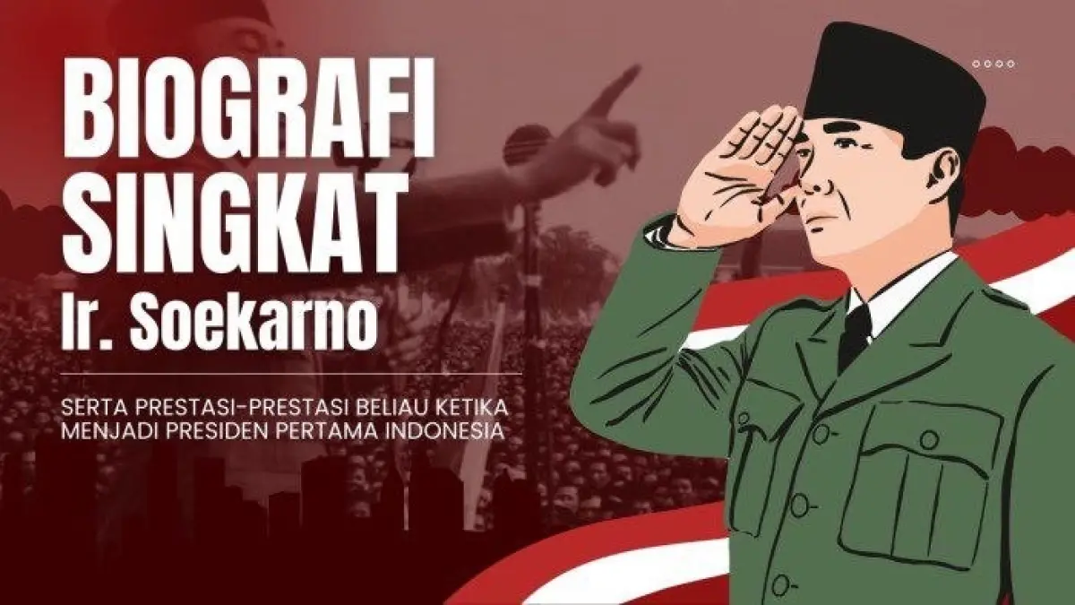 Biografi Soekarno mengulas perjalanan hidup Presiden pertama RI serta empat prestasi besar, mulai Proklamasi, Pancasila, KAA hingga Asian Games 1962.
