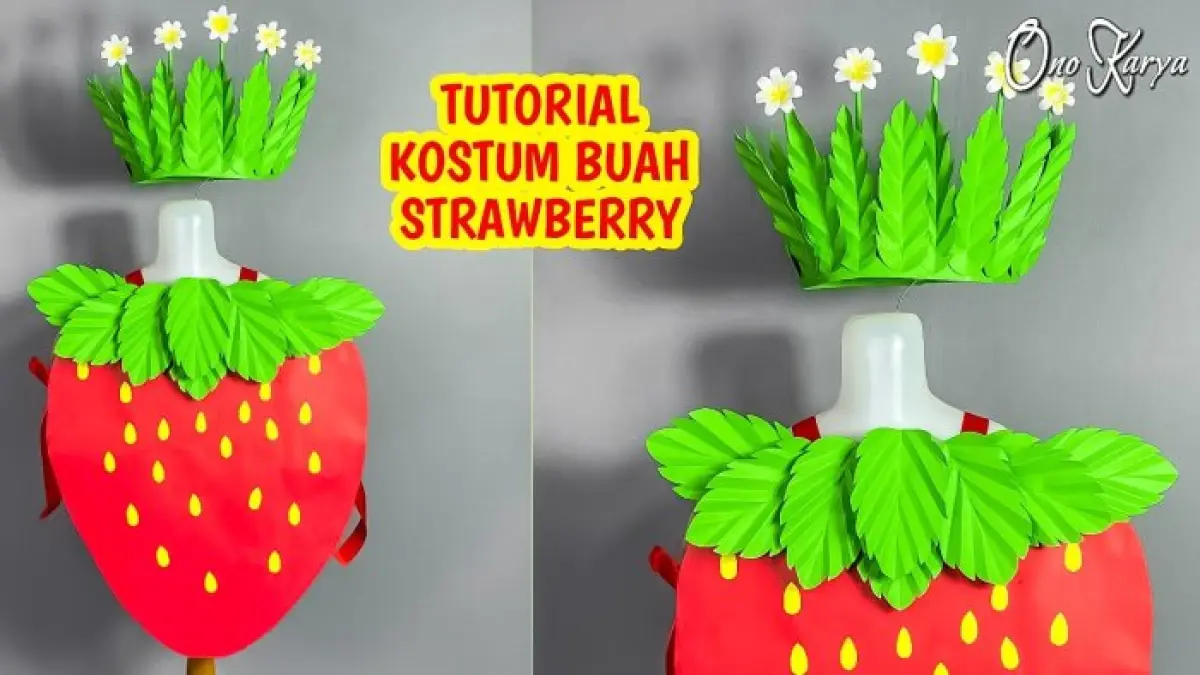 Kostum stroberi dari kardus bekas bisa dibuat dengan bahan sederhana. Simak cara membuat bentuk buah, daun, biji, hingga mahkota bunga.