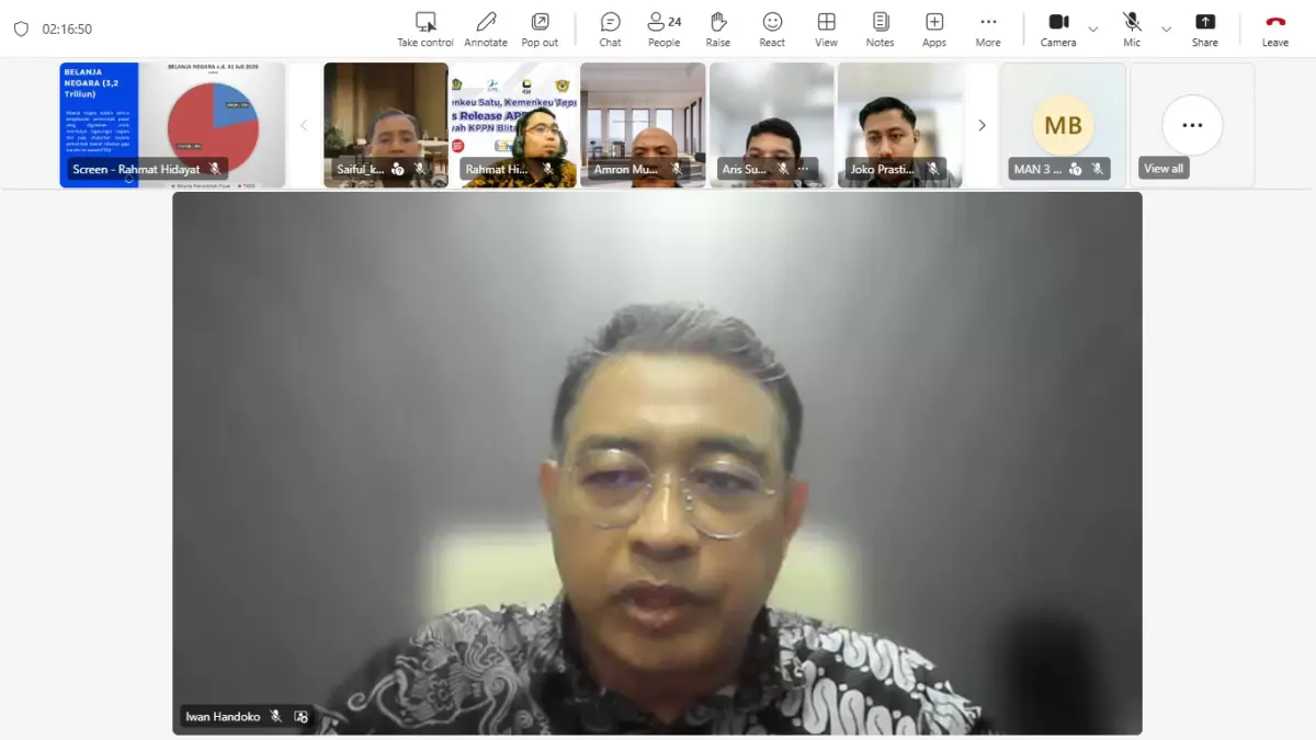 Plt. Kepala KPPN Blitar, Iwan Handoko