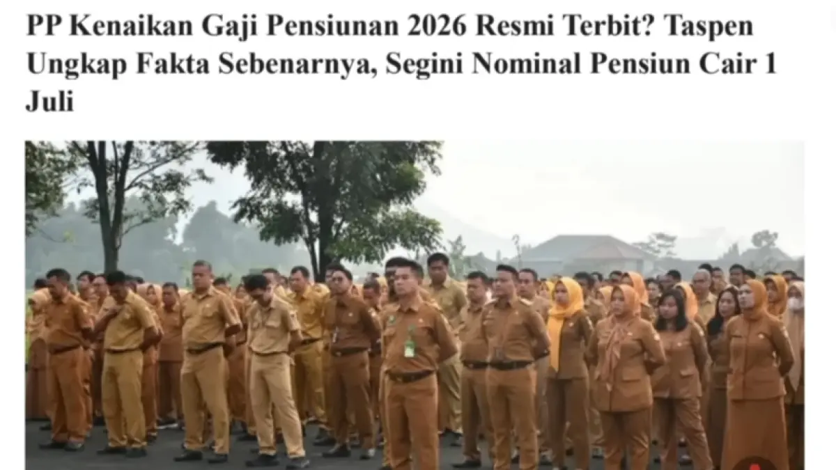 Gaji pensiunan Juli 2026 belum naik karena belum ada PP baru. Taspen menegaskan belum menerima aturan kenaikan atau pembayaran rapelan.