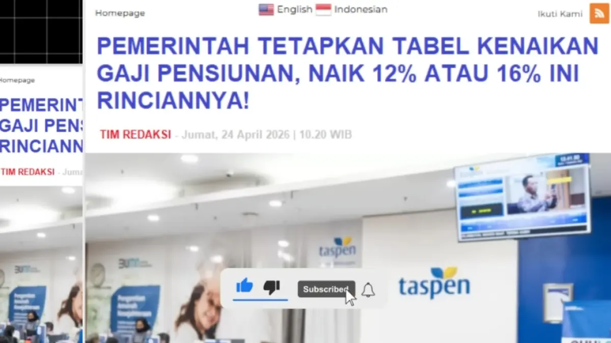 Kenaikan gaji pensiunan 12 persen masih menjadi dasar pembayaran Mei 2026. Simak rincian gaji berdasarkan golongan 1 hingga 4.