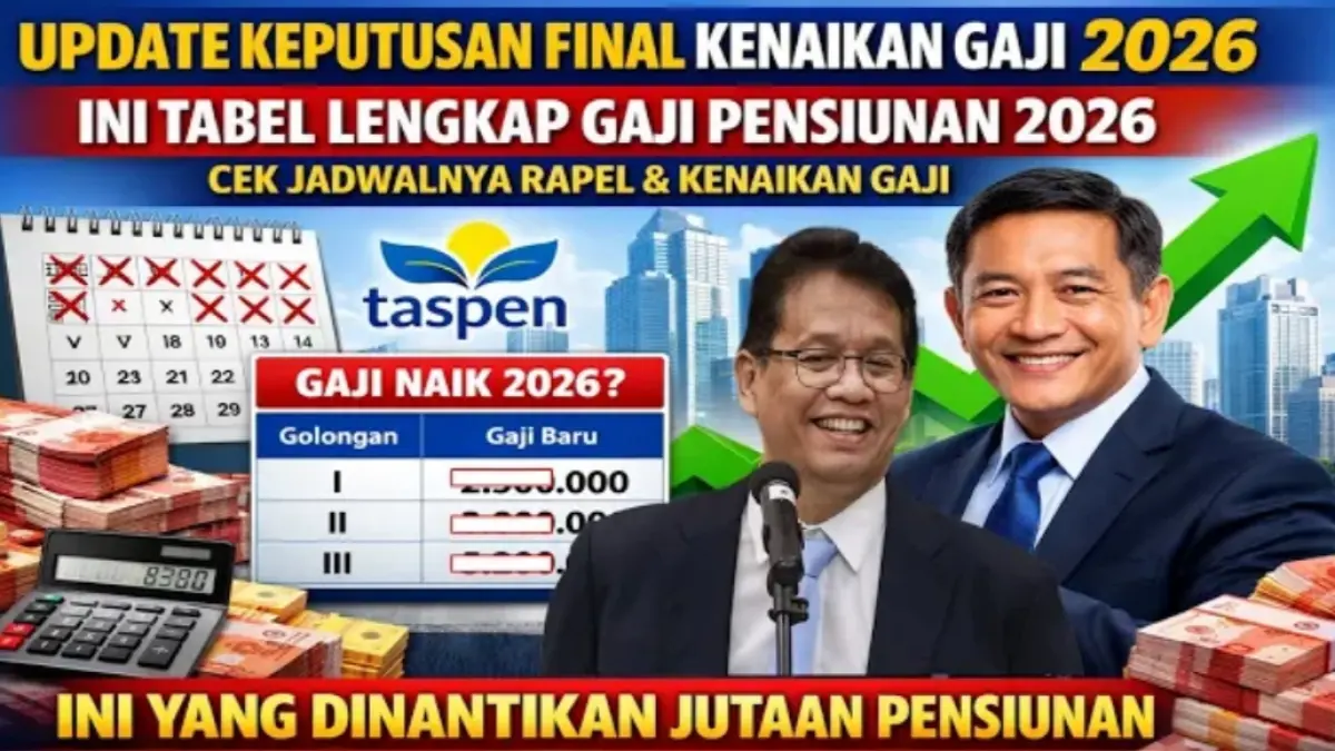Kenaikan gaji PNS 2026 belum final karena masih menunggu evaluasi ekonomi. Simak besaran gaji pensiunan PNS yang masih berlaku.