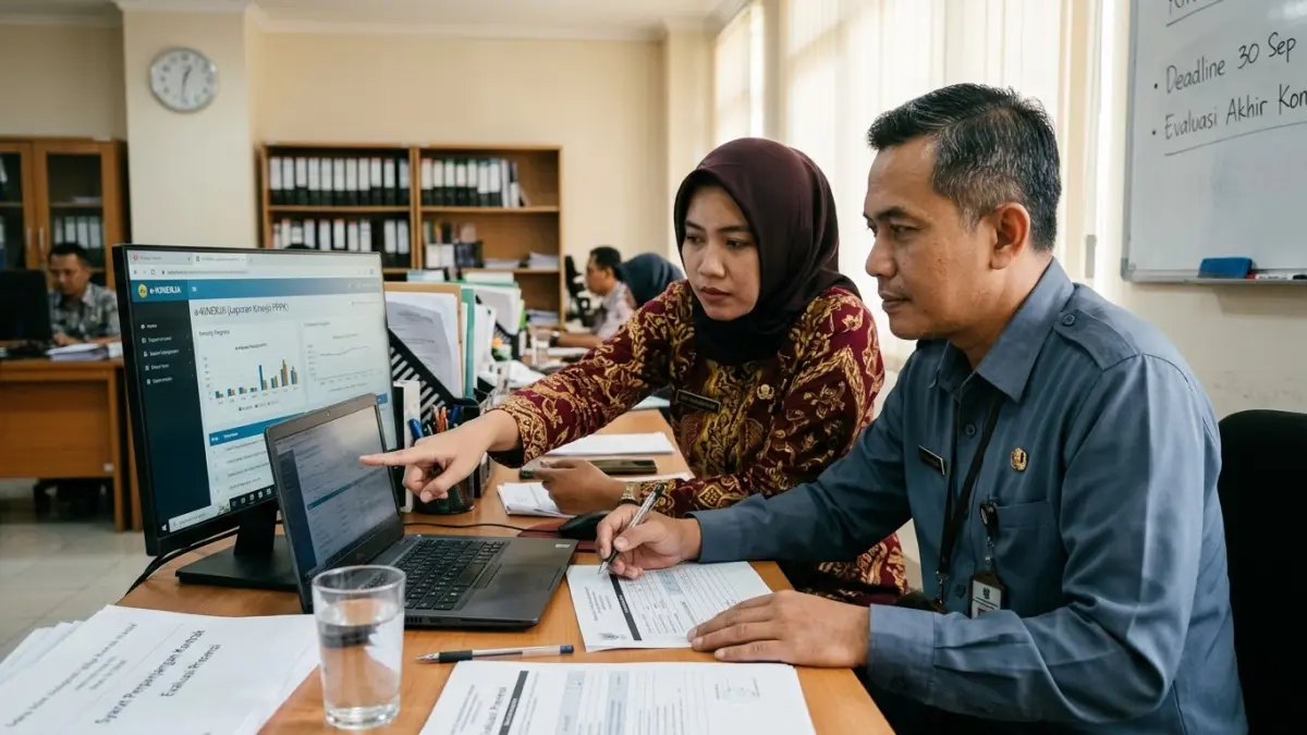 PPPK paruh waktu wajib memperhatikan presensi dan e-Kinerja menjelang kontrak berakhir 30 September 2026. Simak syarat dan evaluasinya.