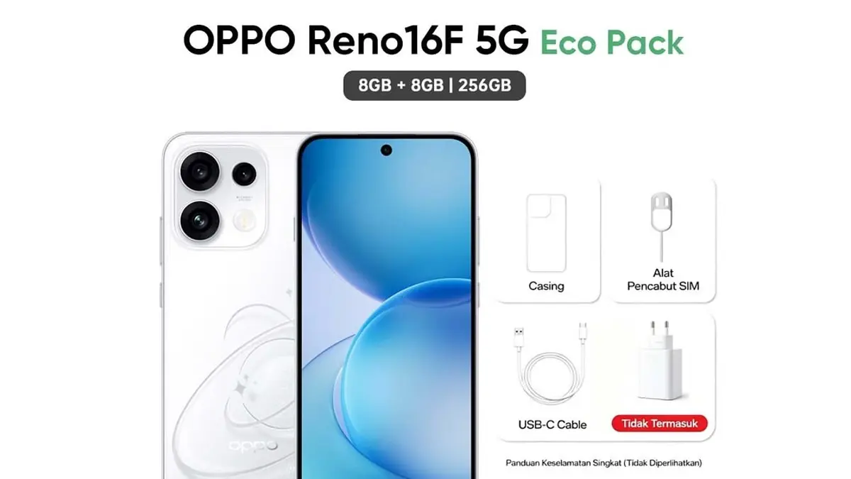 Review Oppo Reno 16F mengulas baterai 7000 mAh, kamera telefoto 50 MP, selfie 50 MP, layar 120 Hz, dan harga mulai Rp7,9 juta. (PINTEREST)