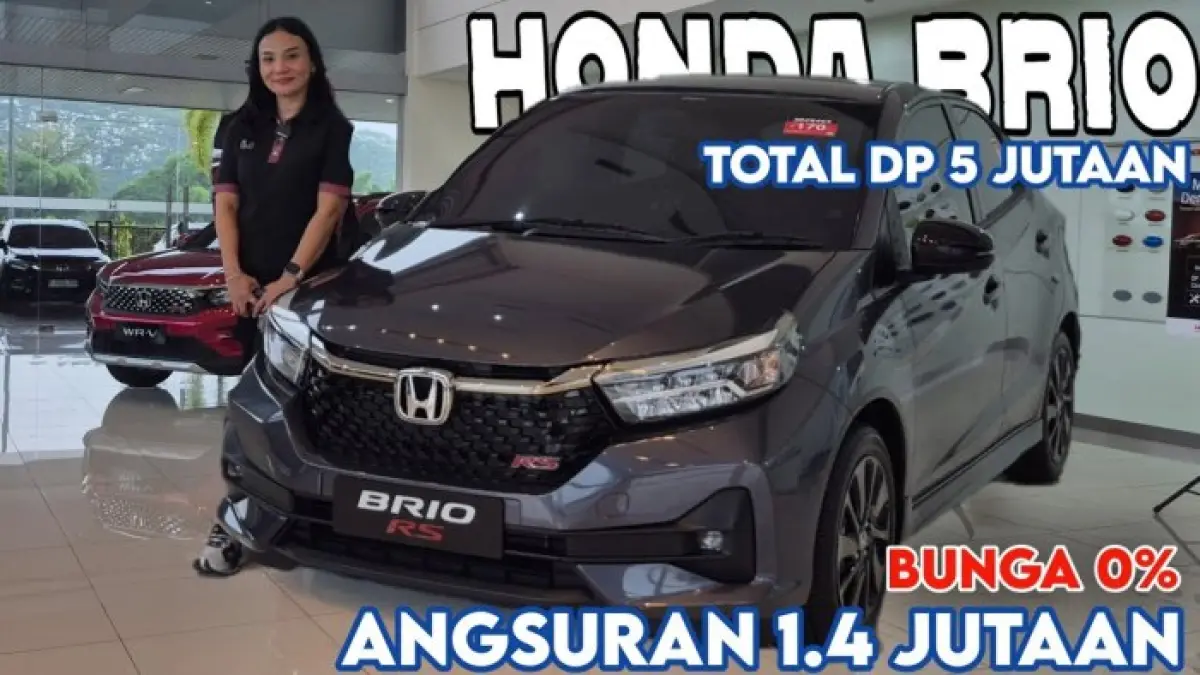 Honda Brio ditawarkan dengan promo akhir bulan dan cicilan mulai Rp1,4 juta per bulan. Simak harga, DP, tenor, dan pilihan variannya.