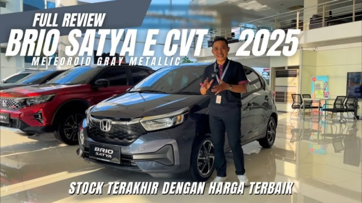 Honda Brio Satya dibanderol Rp202,5 juta sebelum promo. Simak spesifikasi mesin, fitur, interior, dimensi, dan keselamatan Brio Satya CVT.