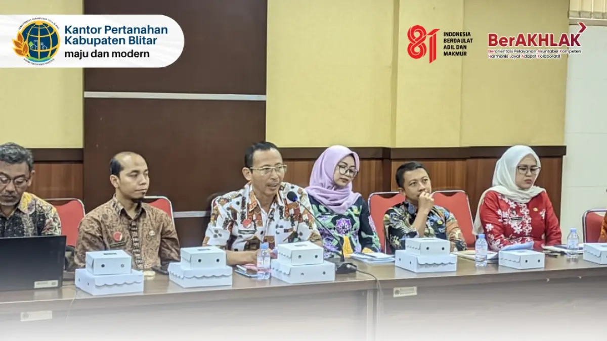 Integrasi NIB dan NOP dibahas Pemkab Blitar dan Kantor Pertanahan untuk memperkuat data pertanahan serta perpajakan.