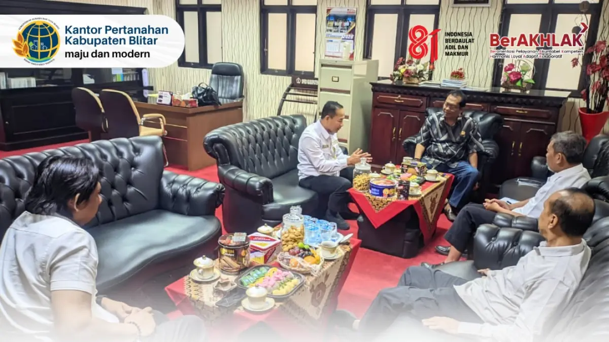 Kantor Pertanahan Blitar dan DPRD memperkuat sinergi untuk mempercepat sertipikasi tanah aset secara aman dan legal.