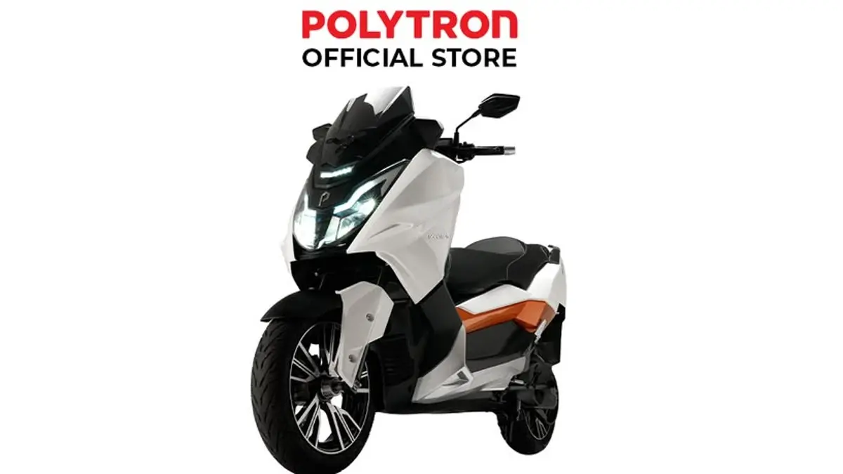 Polytron Fox 500 hadir sebagai skutik listrik bongsor dengan tenaga 14,7 kW, top speed 130 km/jam, dan klaim jarak tempuh hingga 130 km. (PINTEREST)