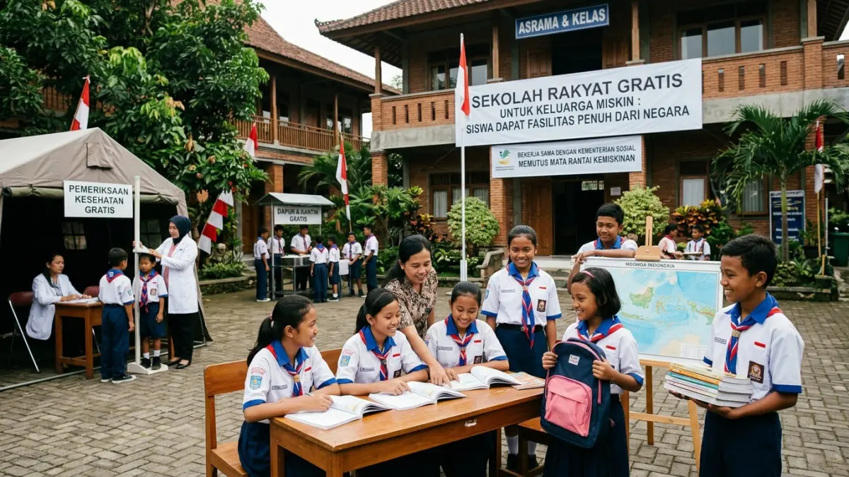 Program Sekolah Rakyat merupakan skema sekolah berasrama (boarding school) gratis dari pemerintah untuk anak-anak dari keluarga miskin dan miskin ekstrem.